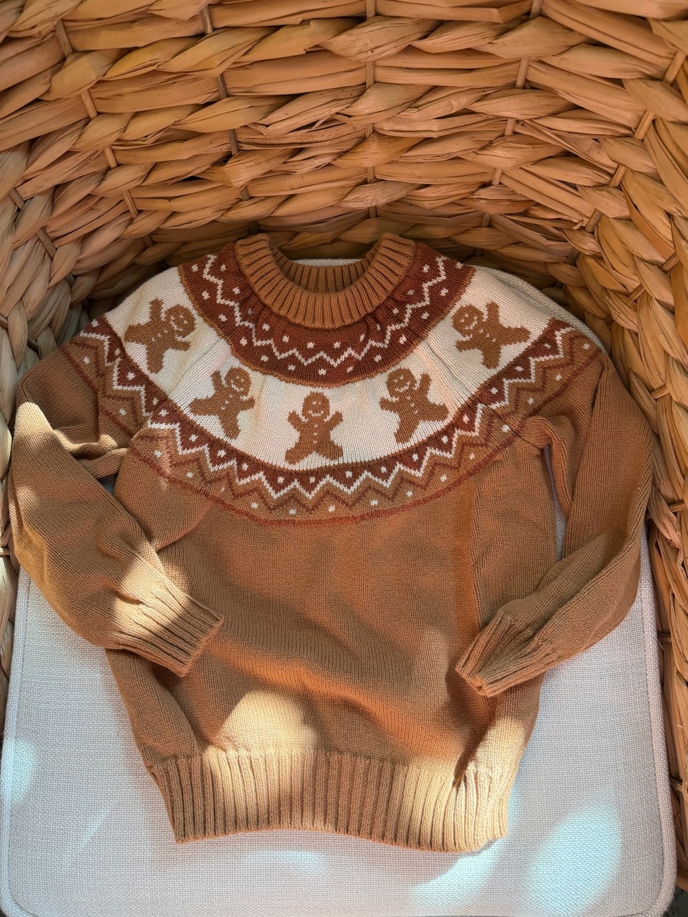 Lauren Conrad Little Co. Kids Fair Isle Gingerbread Man Sweater, 6